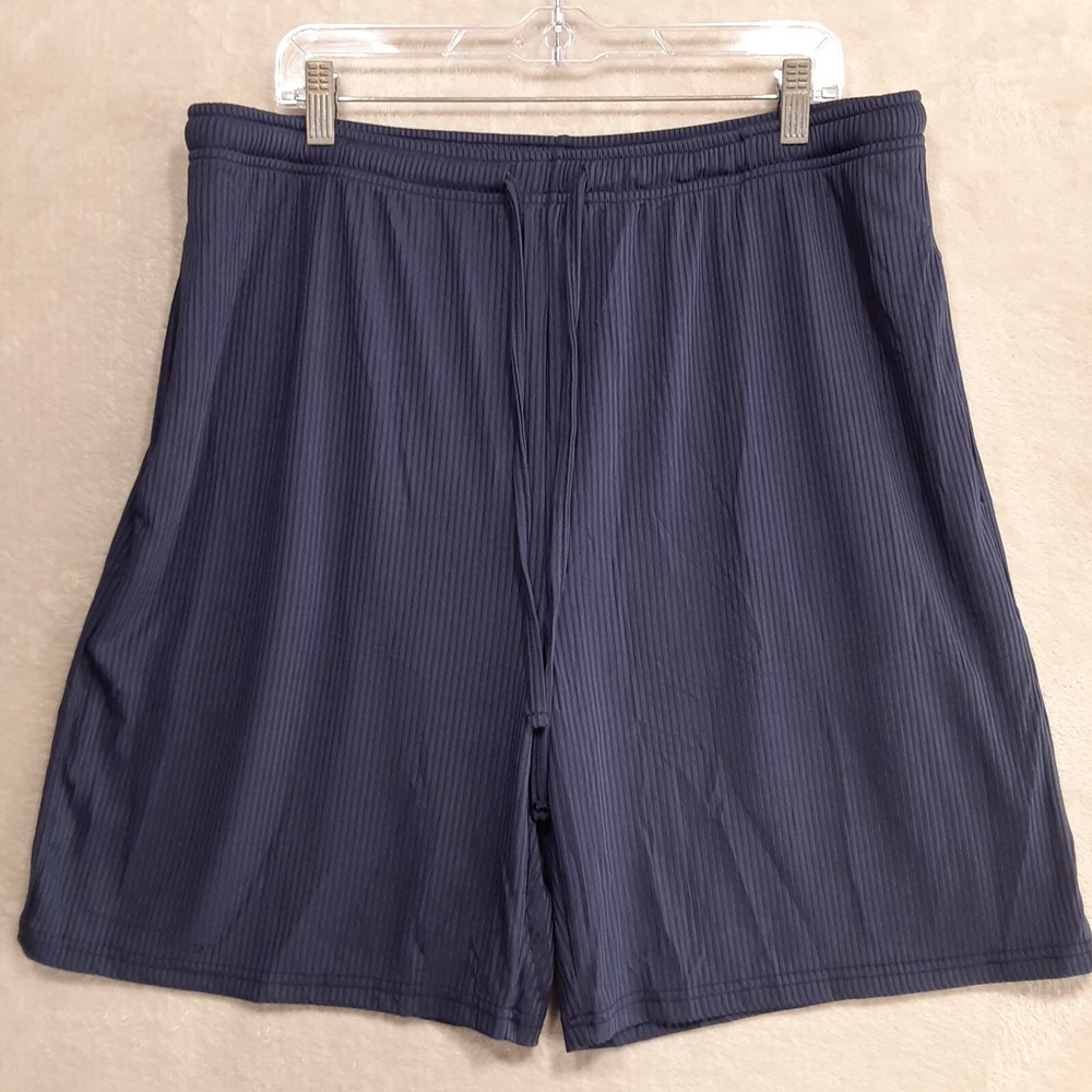 Ekouaer Mens Drawstring Casual Shorts Sz.XL/Navy Blue/Pockets/Textured Fabric